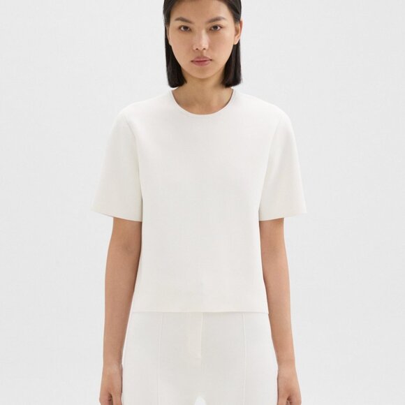 Theory Oversized Sweater Tee in Crepe Knit  L - Picture 7 of 8